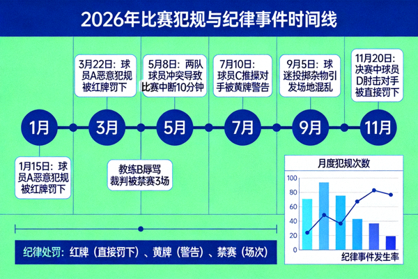 2026年犯规与纪律事件时间线图表展示比赛冲突点